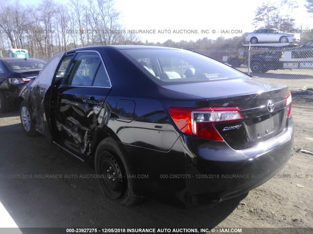 4T1BF1FK9CU132706 - 2012 TOYOTA CAMRY SE/LE/XLE BLACK photo 3