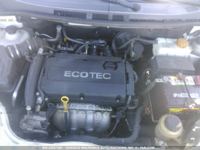 KL1TD5DE1AB074447 - 2010 CHEVROLET AVEO LS/LT Ақ фото 10