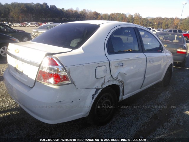 KL1TD5DE1AB074447 - 2010 CHEVROLET AVEO LS/LT Ақ фото 4
