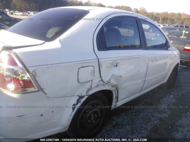 KL1TD5DE1AB074447 - 2010 CHEVROLET AVEO LS/LT Ақ фото 6