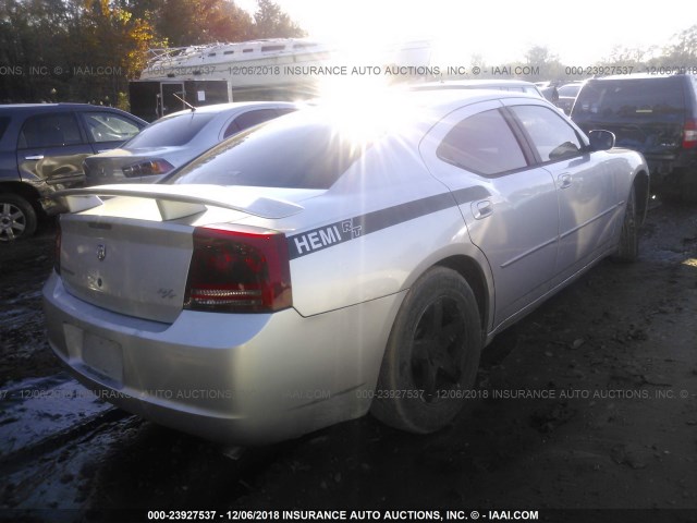 2B3KA53H56H229266 - 2006 DODGE CHARGER R/T SILVER photo 4