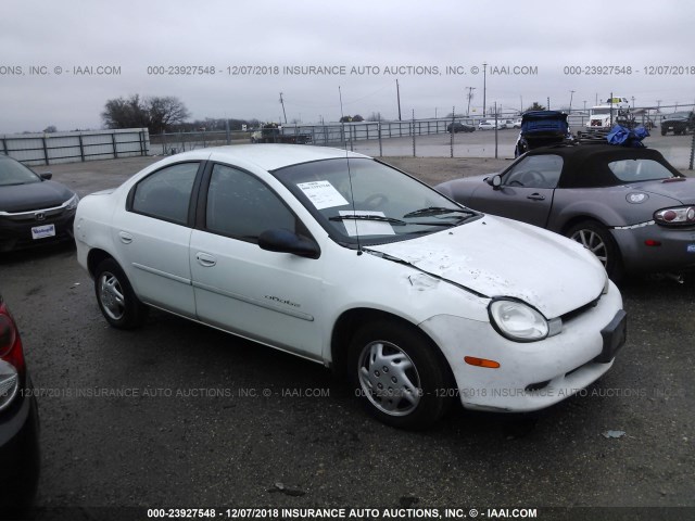 1B3ES46C2YD844460 - 2000 DODGE NEON ES WHITE photo 1