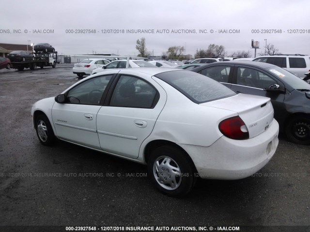 1B3ES46C2YD844460 - 2000 DODGE NEON ES WHITE photo 3