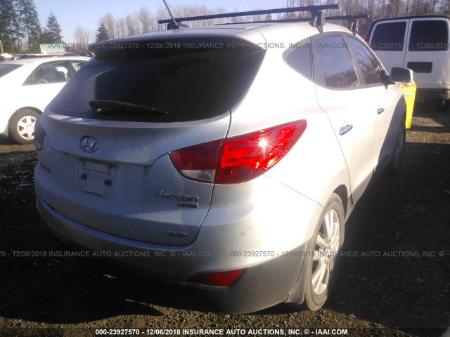 KM8JUCAC0CU403407 - 2012 HYUNDAI TUCSON GLS/LIMITED 银色 照片 4