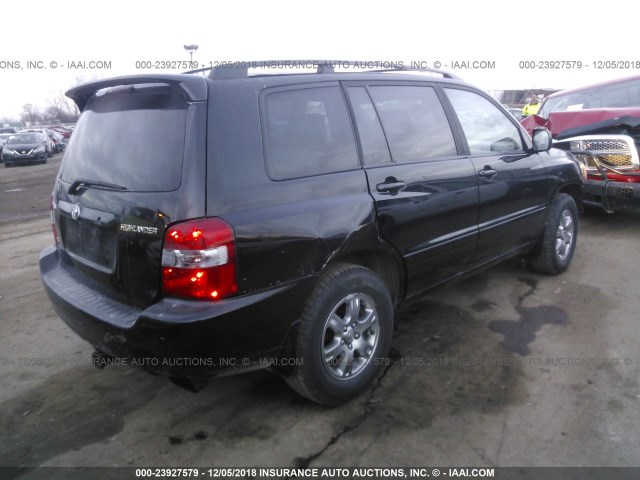 JTEGP21A050049845 - 2005 TOYOTA HIGHLANDER LIMITED BLACK photo 4