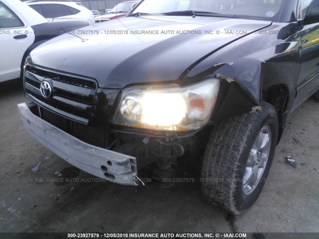 JTEGP21A050049845 - 2005 TOYOTA HIGHLANDER LIMITED BLACK photo 6