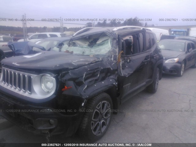 ZACCJBDT7FPB43198 - 2015 JEEP RENEGADE LIMITED BLACK photo 2