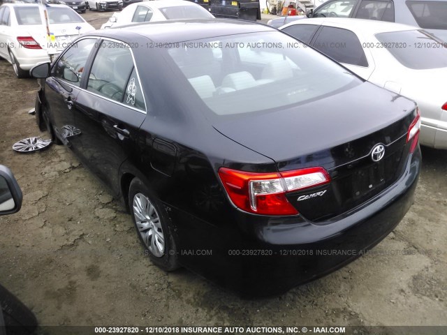 4T1BF1FK7CU633626 - 2012 TOYOTA CAMRY SE/LE/XLE BLACK photo 3