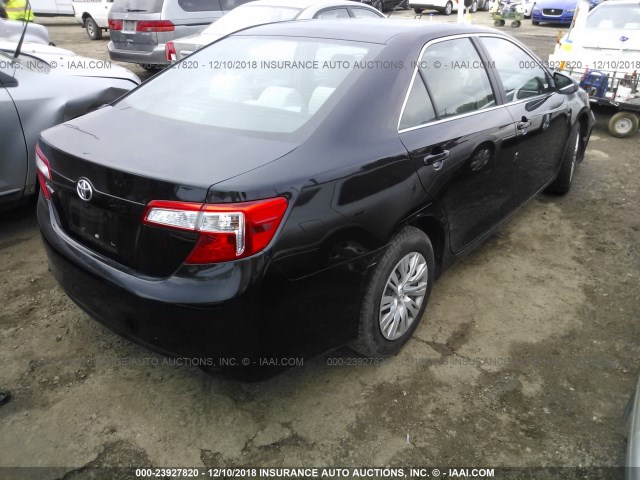 4T1BF1FK7CU633626 - 2012 TOYOTA CAMRY SE/LE/XLE BLACK photo 4