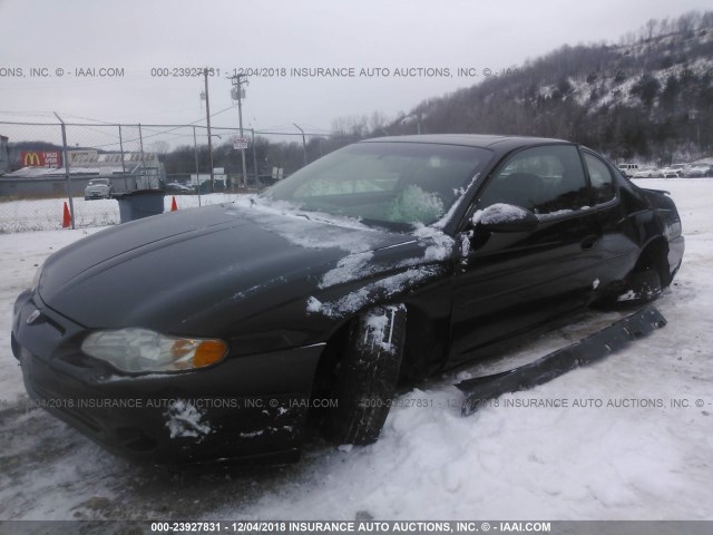 2G1WX12K539117666 - 2003 CHEVROLET MONTE CARLO SS შავი ფოტო 2