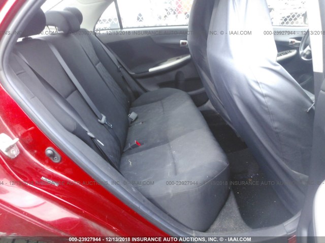 2T1BU4EEXAC345696 - 2010 TOYOTA COROLLA S/LE/XLE RED photo 8