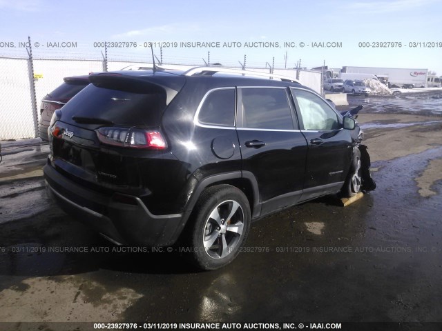 1C4PJMDX4KD134919 - 2019 JEEP CHEROKEE LIMITED BLACK photo 4