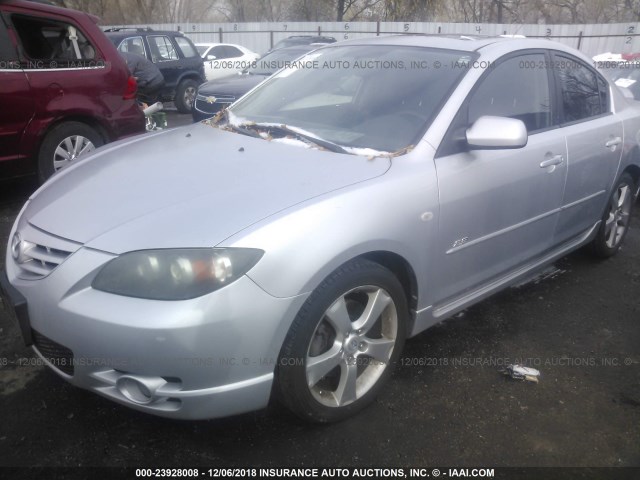 JM1BK323041157863 - 2004 MAZDA 3 S SILVER photo 2