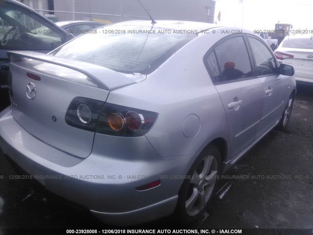 JM1BK323041157863 - 2004 MAZDA 3 S SILVER photo 4