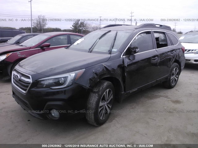 4S4BSANC8J3383855 - 2018 SUBARU OUTBACK 2.5I LIMITED BLACK photo 2