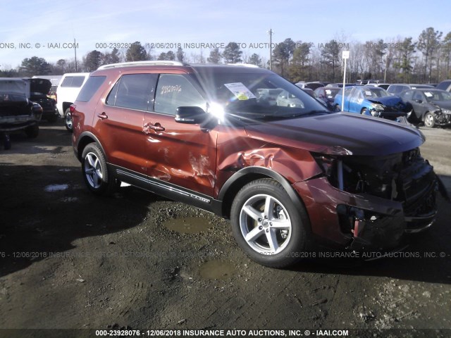 1FM5K7D86JGB15764 - 2018 FORD EXPLORER XLT BURGUNDY photo 1