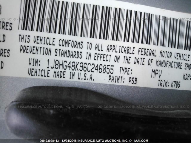 1J8HG48K96C246055 - 2006 JEEP COMMANDER Gümüş foto 9