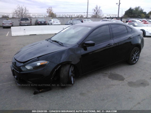 1C3CDFAA8GD529618 - 2016 DODGE DART SE BLACK photo 2