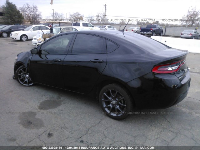 1C3CDFAA8GD529618 - 2016 DODGE DART SE BLACK photo 3