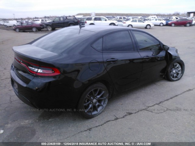 1C3CDFAA8GD529618 - 2016 DODGE DART SE BLACK photo 4