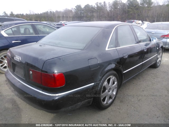 WAUGU54D01N012373 - 2001 AUDI S8 QUATTRO BLACK photo 4