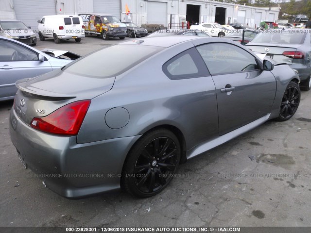 JN1CV6EK0AM101578 - 2010 INFINITI G37 SPORT GRAY photo 4