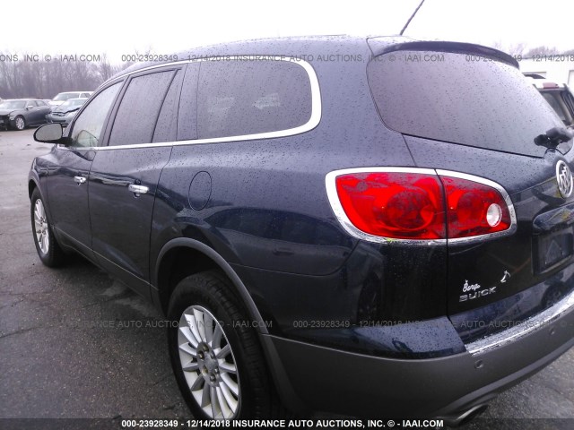 5GAEV23D19J117435 - 2009 BUICK ENCLAVE CXL BLUE photo 3