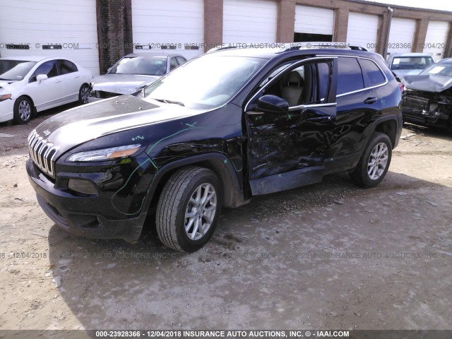 1C4PJLCX5JD604501 - 2018 JEEP CHEROKEE LATITUDE BLACK photo 2