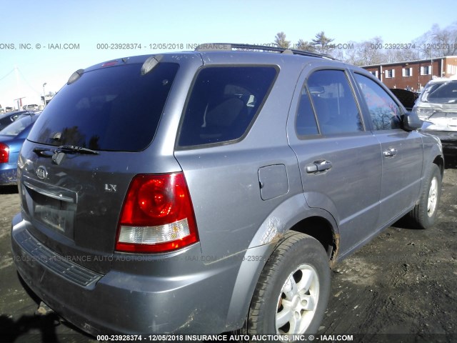 KNDJC733465528968 - 2006 KIA SORENTO EX/LX GRAY photo 4