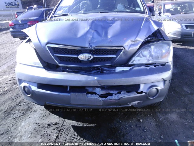 KNDJC733465528968 - 2006 KIA SORENTO EX/LX GRAY photo 6