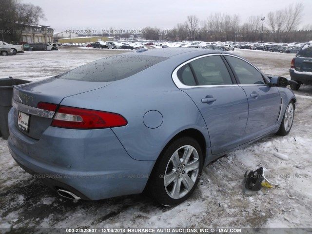 SAJWA05B99HR07007 - 2009 JAGUAR XF LUXURY Light Blue photo 4