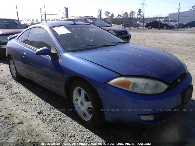 1ZWFT61LX15609218 - 2001 MERCURY COUGAR V6 BLUE photo 1