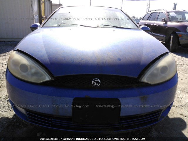 1ZWFT61LX15609218 - 2001 MERCURY COUGAR V6 BLUE photo 6