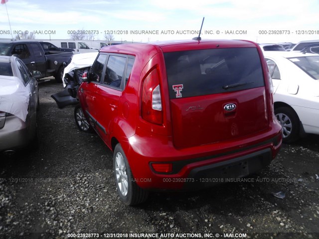 KNDJT2A68D7604757 - 2013 KIA SOUL +/!/SPORT RED photo 3