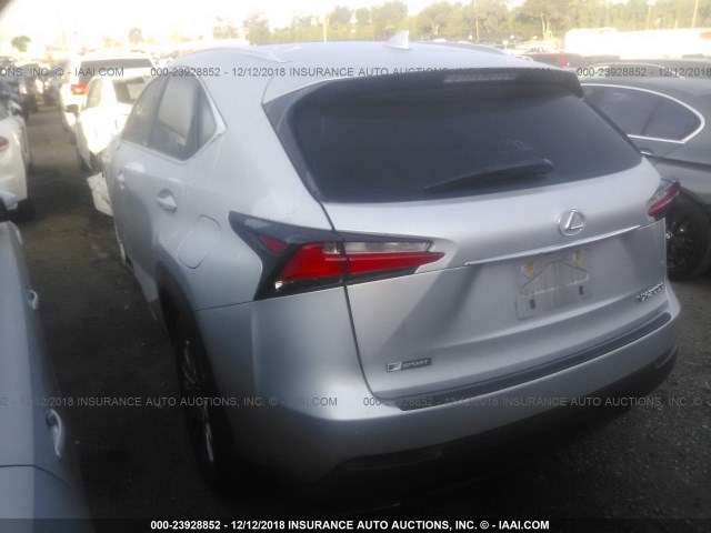 JTJYARBZXF2016331 - 2015 LEXUS NX 200T SILVER photo 3