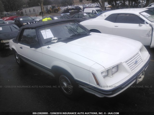 1FABP2734EF193375 - 1984 FORD MUSTANG GLX WHITE photo 1