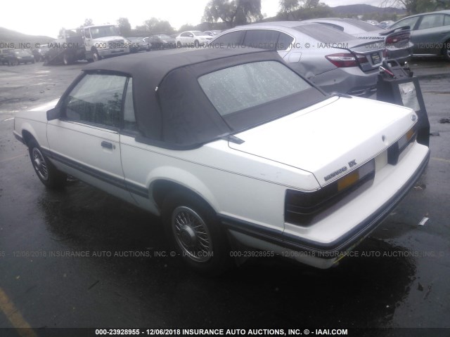 1FABP2734EF193375 - 1984 FORD MUSTANG GLX WHITE photo 3