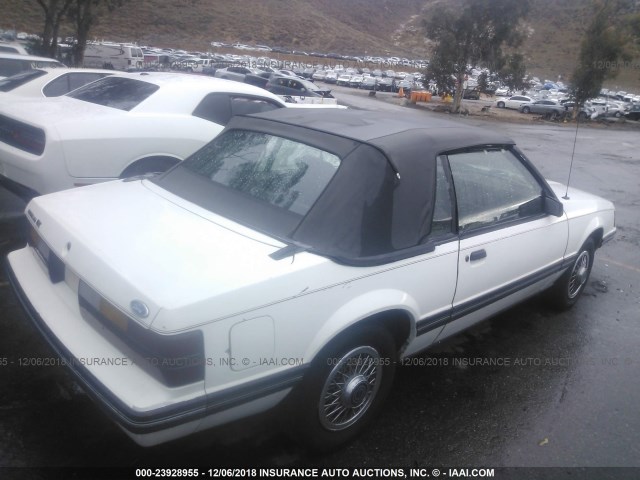 1FABP2734EF193375 - 1984 FORD MUSTANG GLX WHITE photo 4