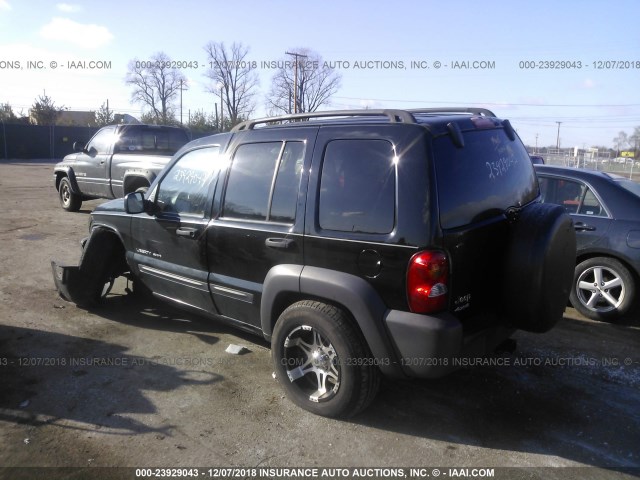 1J8GL48K63W659942 - 2003 JEEP LIBERTY SPORT/FREEDOM BLACK photo 3