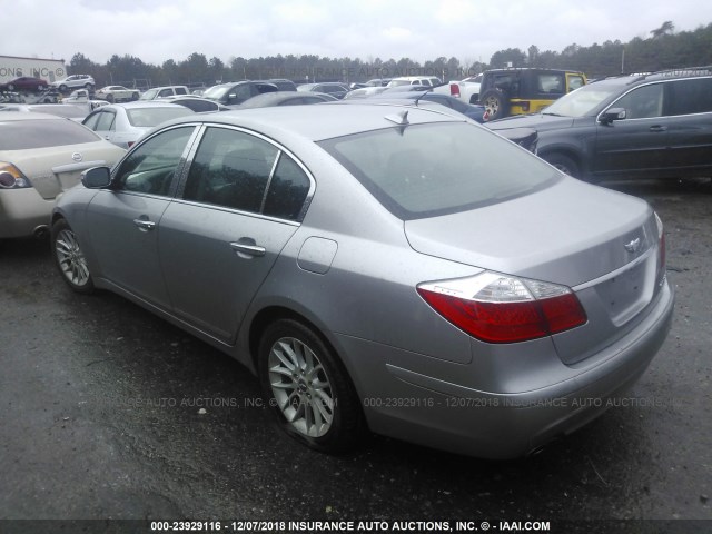 KMHGC4DE0AU084569 - 2010 HYUNDAI GENESIS 3.8L SILVER photo 3