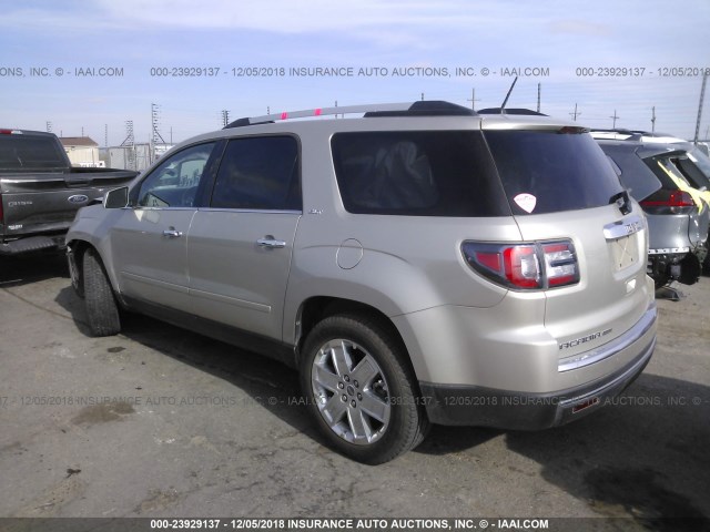 1GKKVSKDXHJ216308 - 2017 GMC ACADIA LIMITED SLT-2 TAN photo 3