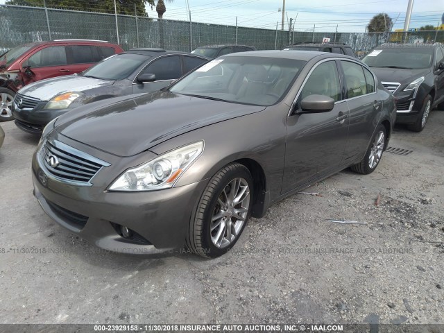 JN1CV6AP1DM300371 - 2013 INFINITI G37 BROWN photo 2