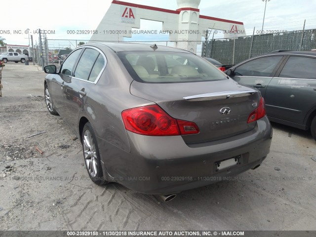 JN1CV6AP1DM300371 - 2013 INFINITI G37 BROWN photo 3