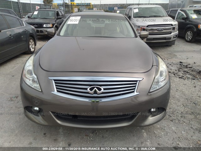 JN1CV6AP1DM300371 - 2013 INFINITI G37 BROWN photo 6