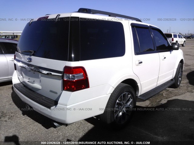 1FMJU1HT0FEF19909 - 2015 FORD EXPEDITION WHITE photo 4