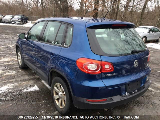 WVGBV7AX4AW002410 - 2010 VOLKSWAGEN TIGUAN SE/SEL BLUE photo 3