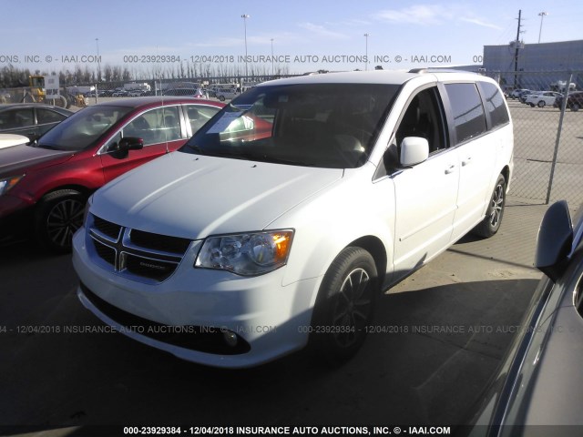 2C4RDGCG2HR848041 - 2017 DODGE GRAND CARAVAN SXT WHITE photo 2