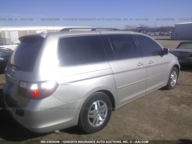 5FNRL38766B433527 - 2006 HONDA ODYSSEY EXL SILVER photo 4