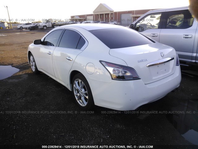 1N4AA5AP4CC816549 - 2012 NISSAN MAXIMA S/SV WHITE photo 3