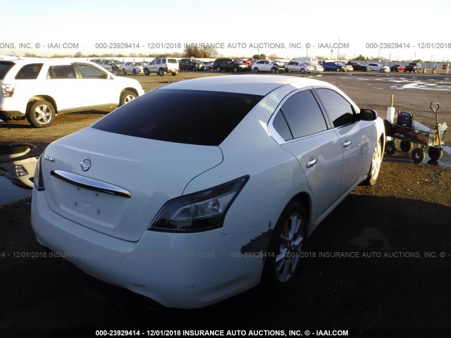 1N4AA5AP4CC816549 - 2012 NISSAN MAXIMA S/SV WHITE photo 4